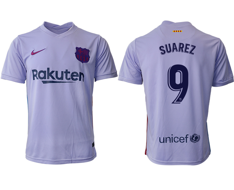 Men 2021-2022 Club Barcelona away aaa version purple #9 Soccer Jerseys